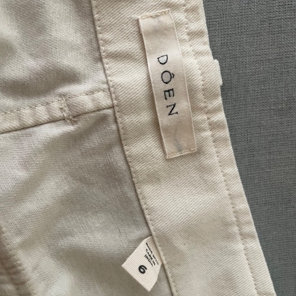 Dôen Doen Walker Pant in Nutmilk Size 6, 28” Barrel Leg Pant - Picture 3 of 6